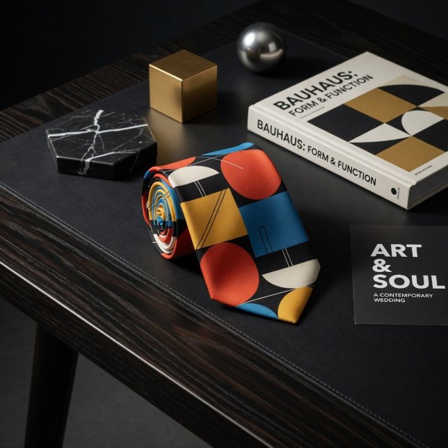 Gravata Geométrico Bauhaus Ousado (Criador carregado)