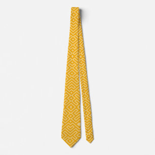 Gravata Geométrico Dourado