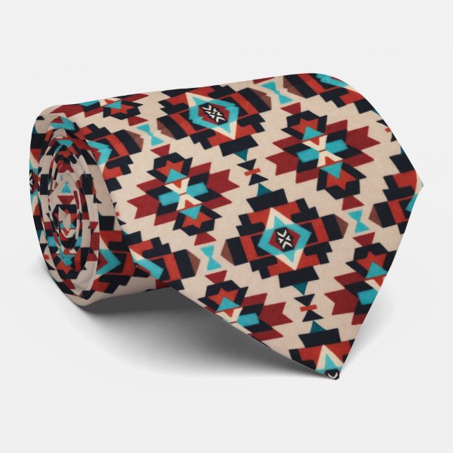 Gravata Geométrico Nativo Americano (Rolled)
