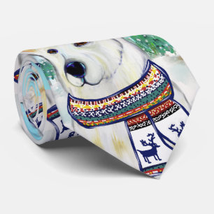 Gravata German shepherd branco  