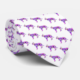 Gravata German shepherd Cão Silhueta Púrpura Pescoço Branc
