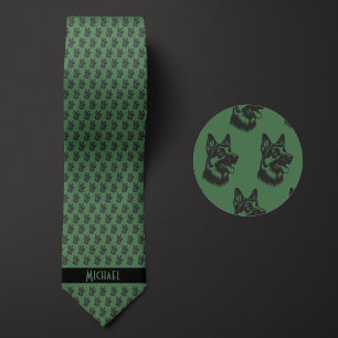 Gravata German shepherd Verde Moss