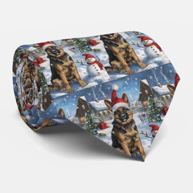 Gravata German shepherd Winter Wonderland Natal Joy (Rolled)