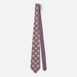 Gravata Gingerbread Stars Spiced Plum Neck Tie