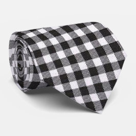 Gravata Gingham Negro