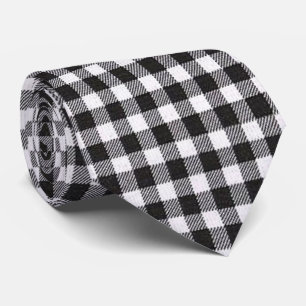 Gravata Gingham Negro