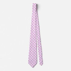 Gravata Gingham rosa pálido