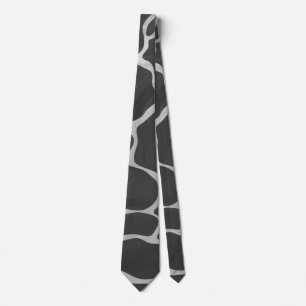 Gravata Giraffe Black and Light Cinza