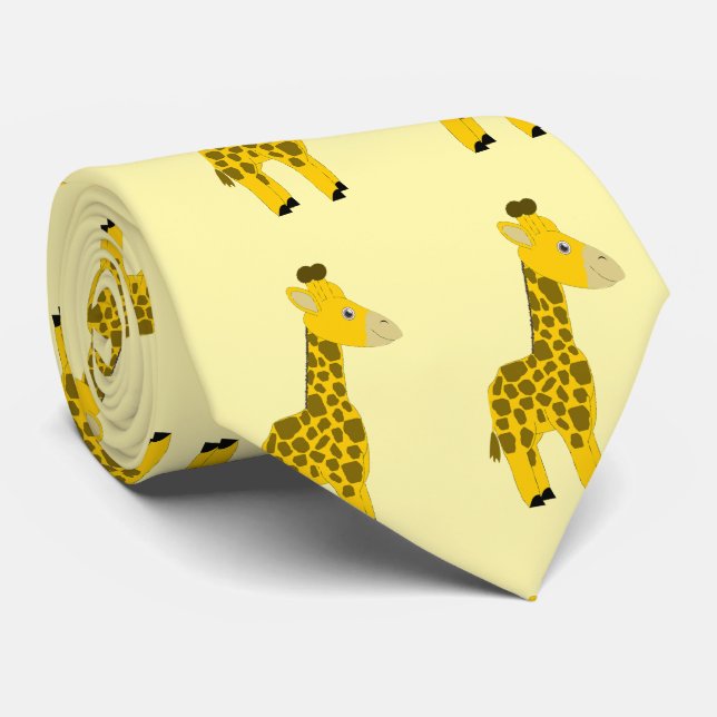 Gravata Giraffe Design (Rolled)