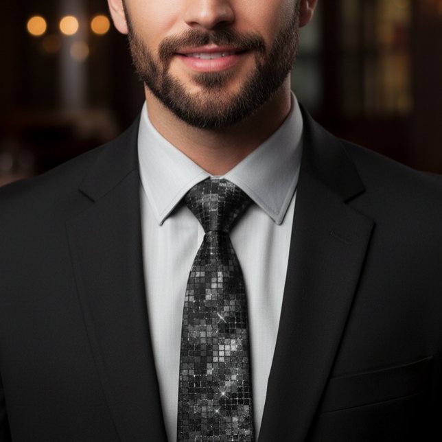 Gravata Glama de Visão da Largura de Sequência Negra (Criador carregado)