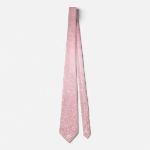 Gravata Glitor de ouro rosa de gradiente feminino elegante