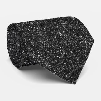 Gravata Glitter Metallic Bling Black Pattern