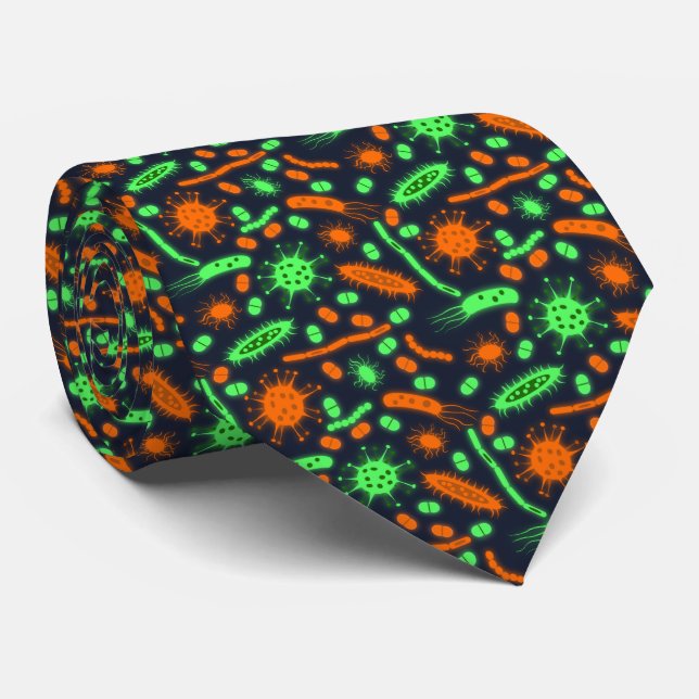 Gravata Glowing Bacteria Microorganism toxic orange green (Rolled)