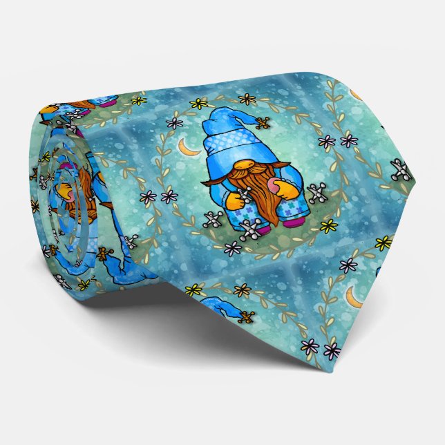 Gravata Gnome tocando macacos (Rolled)