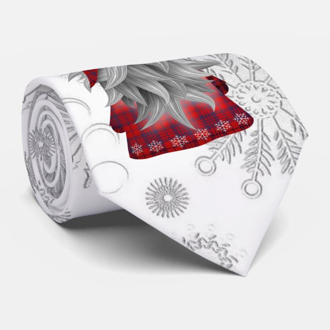 Gravata Gnomo da Xadrez de Natal Feriado (Rolled)