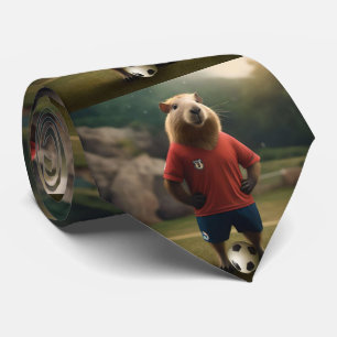 Gravata "Goal Getter: The Soccer Star Capybara"