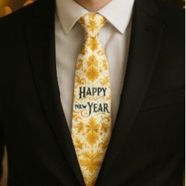 Gravata Gold Happy New Year 