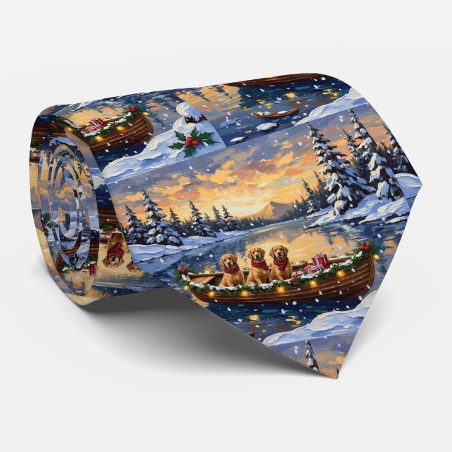 Gravata Golden Retriever Christmas Boat Holiday (Rolled)
