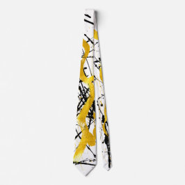 Gravata Golden strokes with black ink