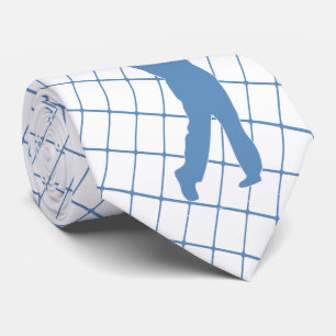 Gravata Golf Blue Silhouette Golfer e Golf Club