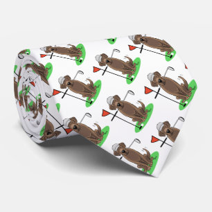 Gravata Golf Chocolate Labrador Retriever Dog - Funny