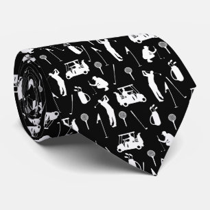 Gravata Golfistas Preto e Branco