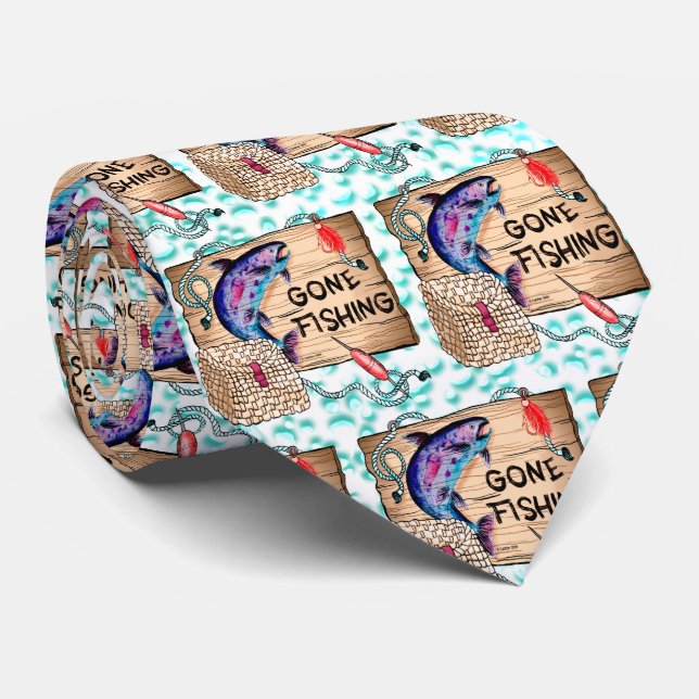 Gravata Gone Fishing (Rolled)