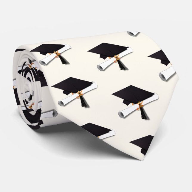 Gravata Gorro de Graduação e Diploma de Conclusão (Rolled)