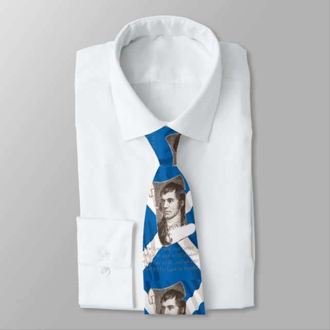 Gravata Graça Selkirk Noite de Burns e Saltire Escocês (Amarrado)