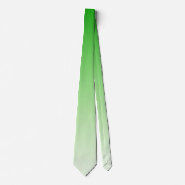 Gravata Gradient Dark Green to Light Green Necktie (Frente)