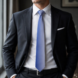 Gravata Gradiente Branco Azul Ombre Moderno