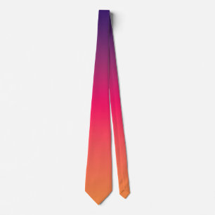 Gravata Gradiente Laranja Rosa Roxo