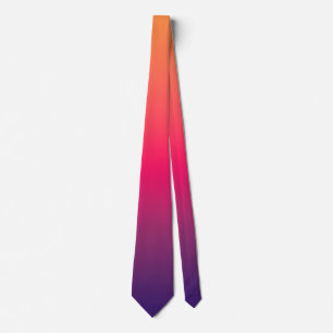Gravata Gradiente Laranja Rosa Roxo