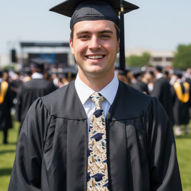 Gravata Grads Capelos E Diplomas  (Criador carregado)