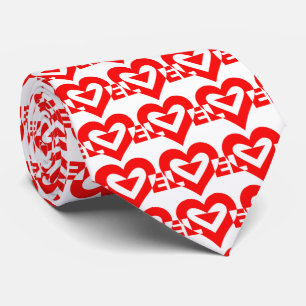 Gravata Gráfico de Amor legal, Vermelho