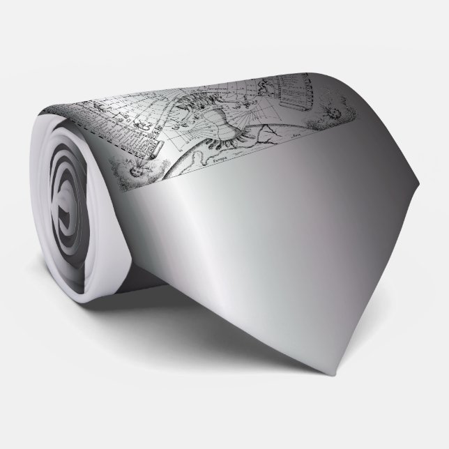 Gravata Gráfico de Astrologia Zodiac (Rolled)