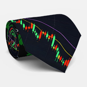Gravata Gráfico de Candle Japonês do Mercado de Ações