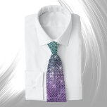 Gravata Gráfico de Sparkle Azul Glam<br><div class="desc">Design de brilho simulado azul multicolorido.</div>