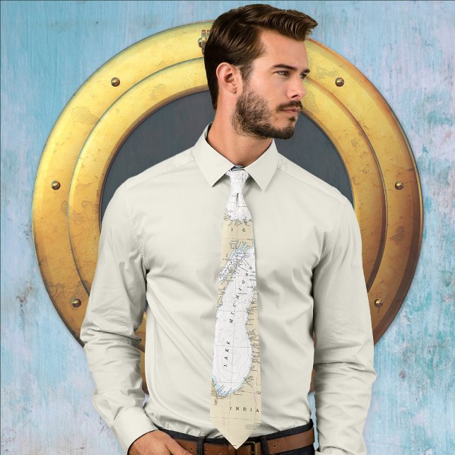 Gravata Gráfico náutico Autêntico do Lago excelente Michig (Criador carregado)