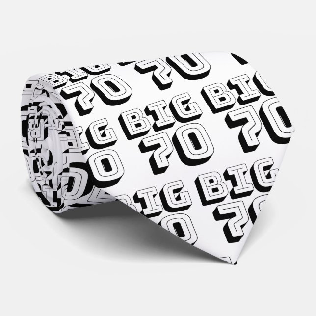 Gravata GRANDE 70 de aniversário de 70 anos (Rolled)