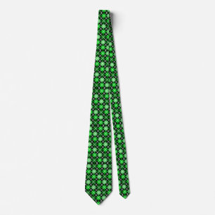 Gravata Graus de Tie Verde Argyle