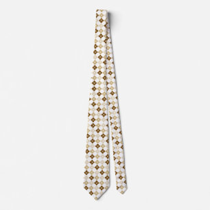 Gravata Graus do Torneio Personalizado de Brown Argyle
