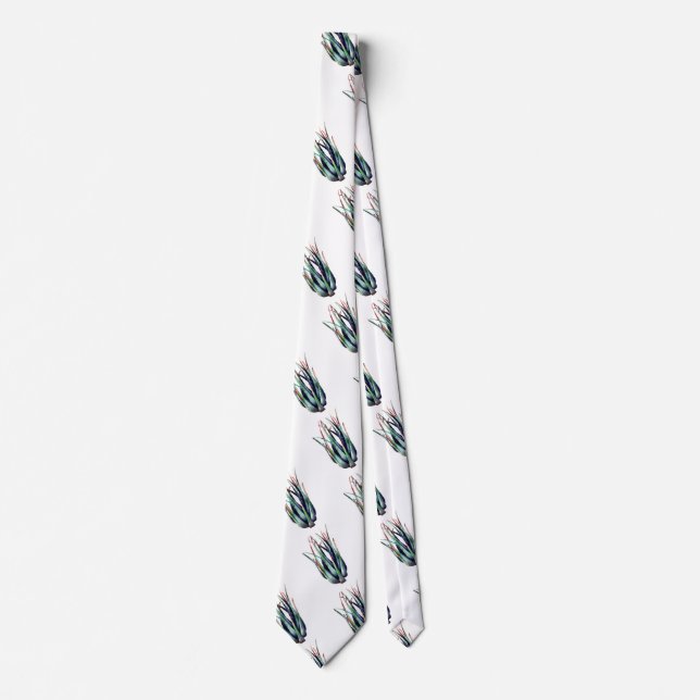 Gravata Gravação de Foto da Planta ALoe (Frente)