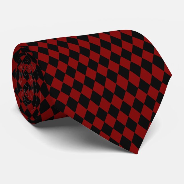 Gravata Gravação de Ouros Pretos e Maroon (Rolled)