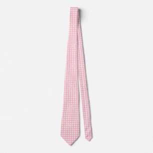 Gravata Gravação de Ouros Rosa e Branco