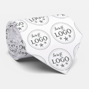 Gravata Gravação de padrão de logotipo personalizado para