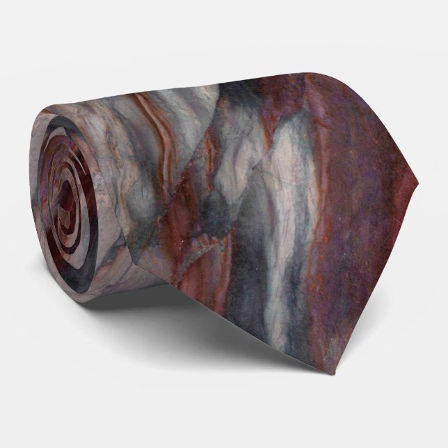 Gravata Gravação de Padrão de Pedra Natural (Rolled)