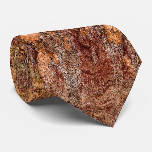 Gravata Gravação de Padrão de Pedra Natural (Rolled)