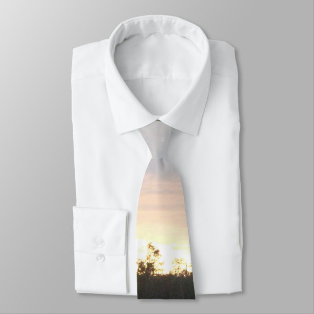 Gravata Gravação de Paisagem (Amarrado)