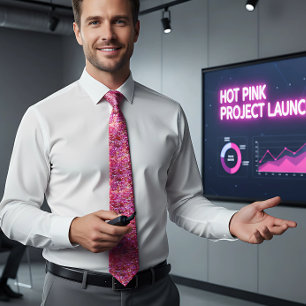 Gravata Gravação de Sequência Rosa Quente